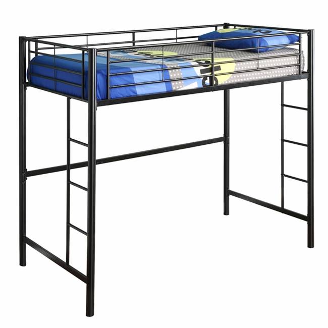 Metal Full Double Loft Bunk Bed Black, Walker Edison Loft Bed Assembly Instructions