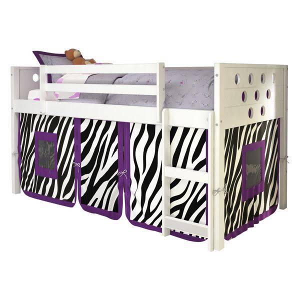 Twin Loft W Zebra Tent Donco, Zebra Bunk Bed