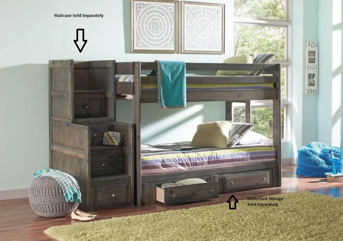 Rustic Bunk Bed Coaster 400833, Coaster Home Furnishings Bunk Bed