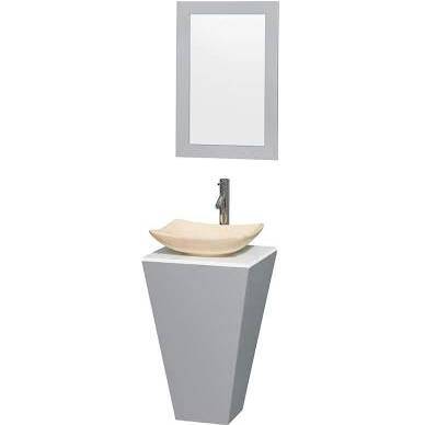 Inch Pedestal Bathroom Vanity, 20 Inch White Vanity With Sink