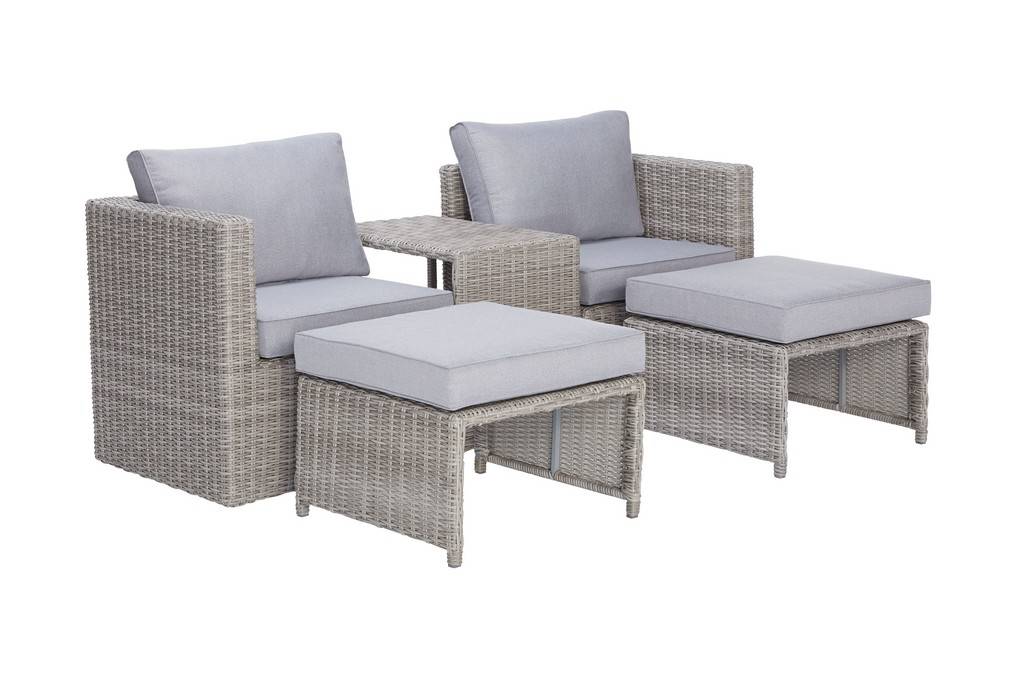 Malibu 5 Piece Outdoor Seating Set in Gray - Progressive Furniture I716-24