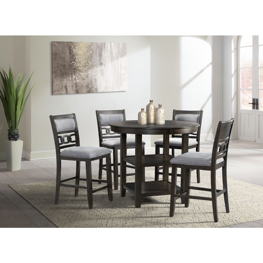 Taylor Counter Height 5PC Dining Set-Table and Four Side Chairs in Walnut - Picket House Furnishings DAH550C5PC