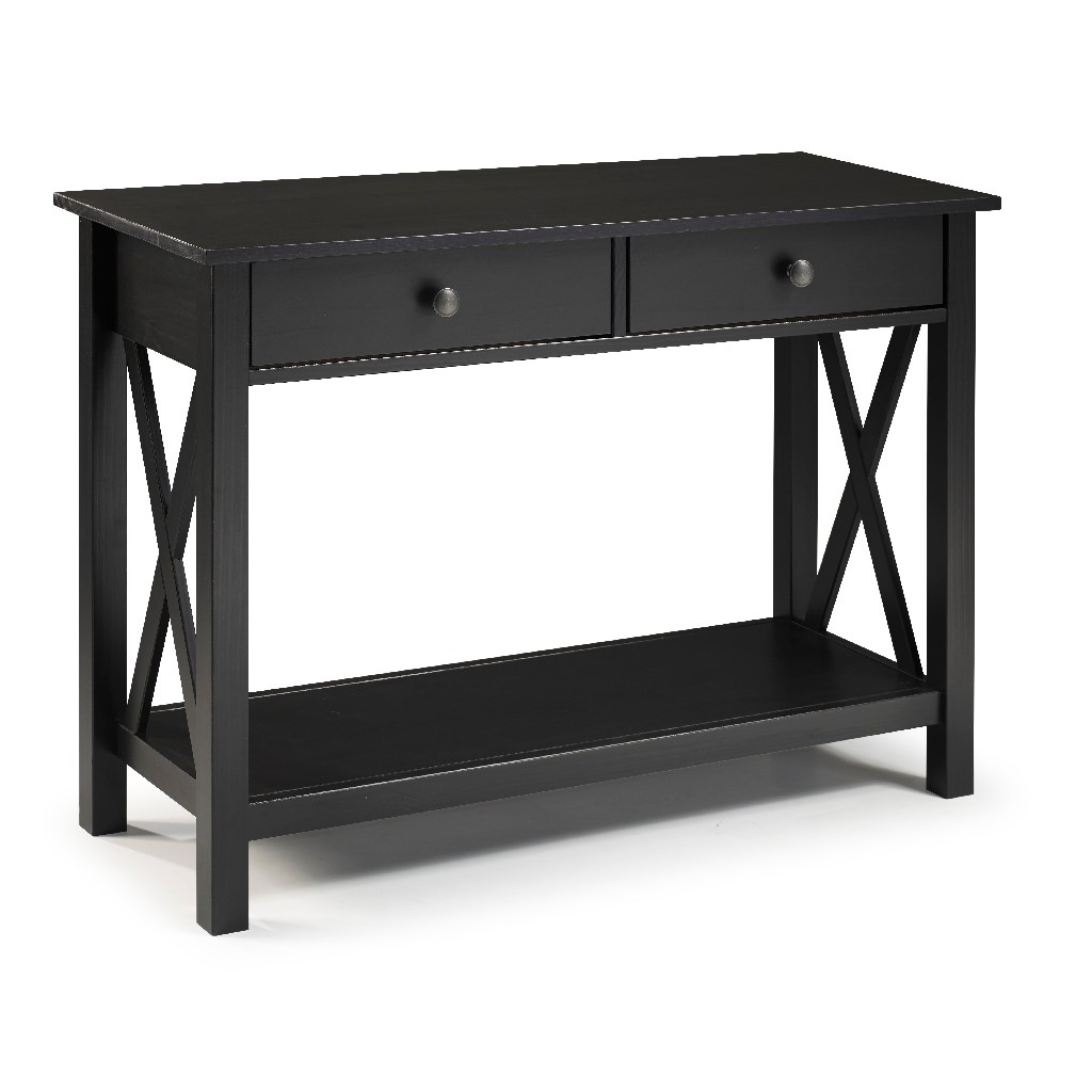 Davis Console Table In Black - Linon Dv68blk01u