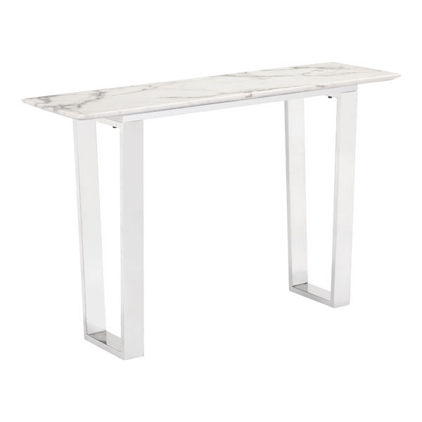 Atlas Console Table In Stone & Ss - Zuo Modern 100709