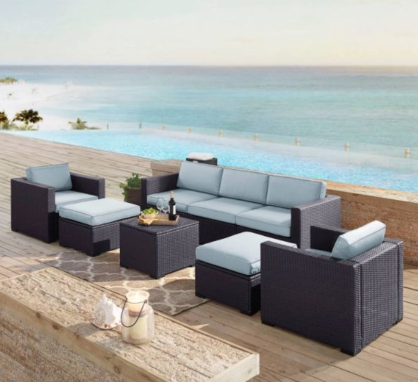 Outdoor Sectional Set Loveseat Corner Chair Coffee