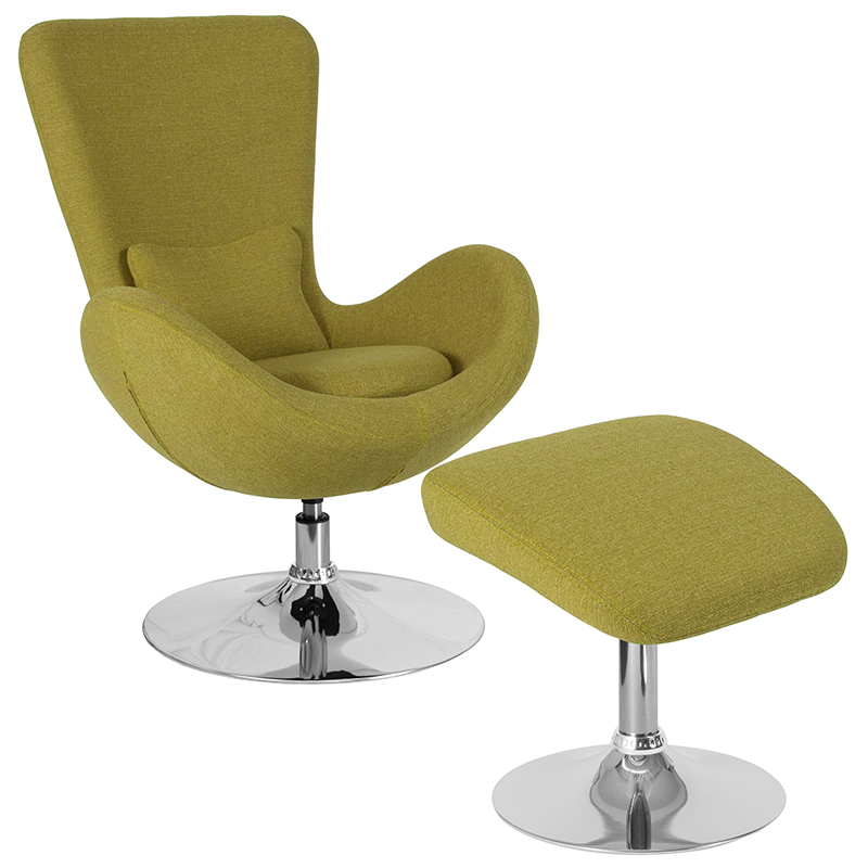 Reception | Furniture | Ottoman | Fabric | Series | Flash | Chair | Green