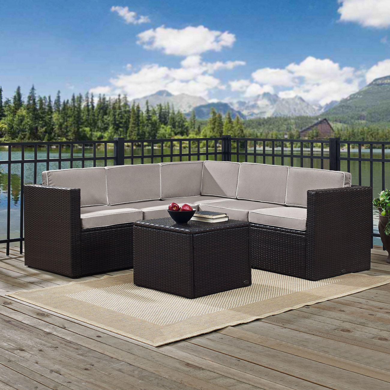 Outdoor Sectional Set Coffee Sectional Table Corner