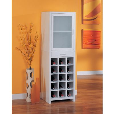 15 Section Wine Cabinet In White Finish Organize It All 39415