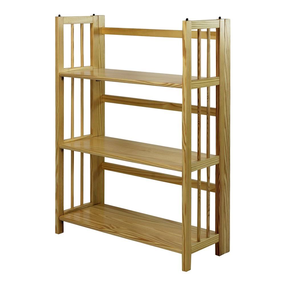 3-shelf Folding Stackable Bookcase 27.5" Wide - Casual Home 330-20