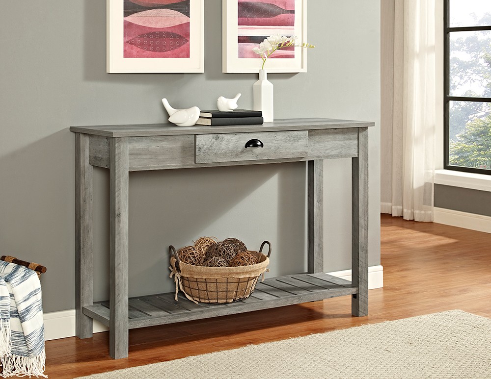 Image of 48" Country Style Entry Console Table in Gray Wash - Walker Edison AF48CYETGW