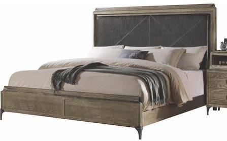 Queen Bed Panel Oak Acme