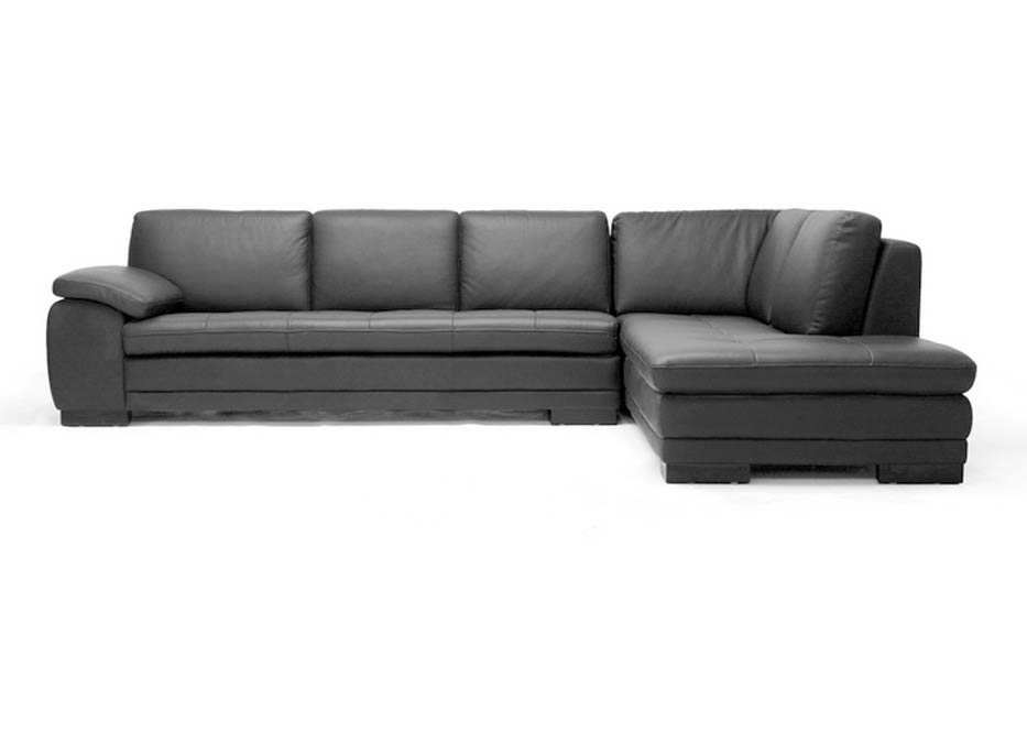 Black Sofa Chaise Sectional Sofa