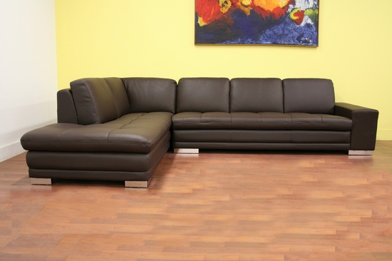 Callidora Dark Brown Leather Leather Match Sofa Sectional