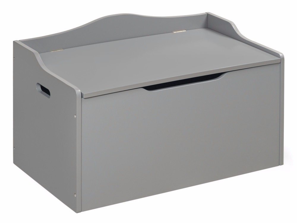Bench Top Toy Box In Gray - Badger Basket 13511