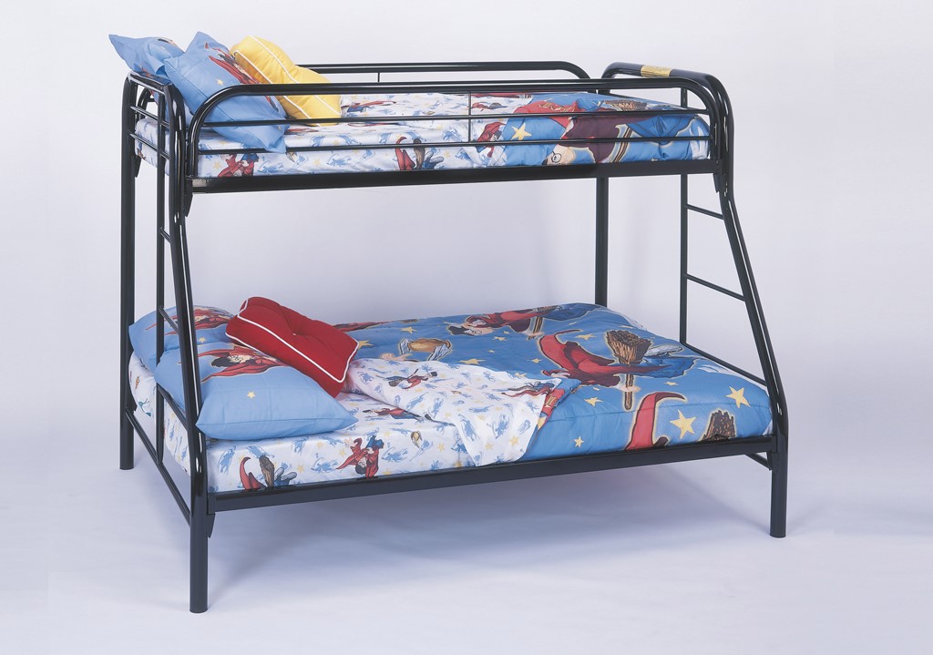 Black Metal Twin / Full Bunk Bed Only - Monarch Specialties I-2231k