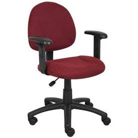 Adjustable | Burgundy | Office | Deluxe | Chair | Boss
