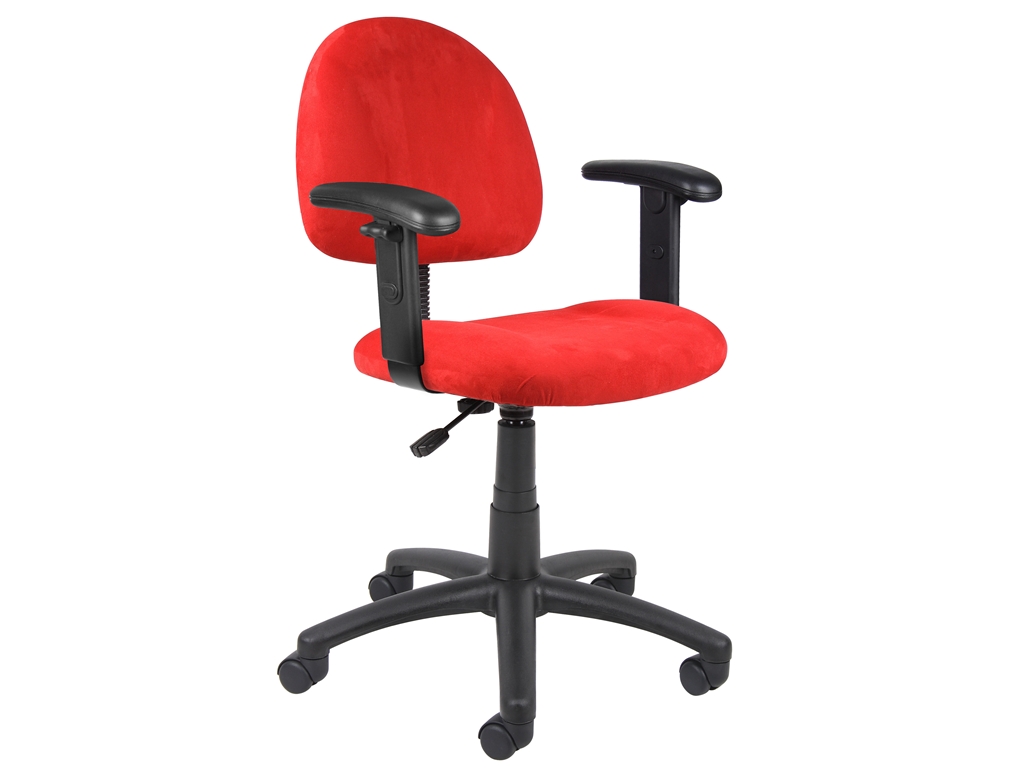 Microfiber | Adjustable | Office | Deluxe | Chair | Boss | Red