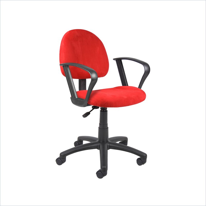 Microfiber | Office | Deluxe | Chair | Boss | Red