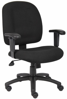 Adjustable | Office | Fabric | Chair | Black | Boss