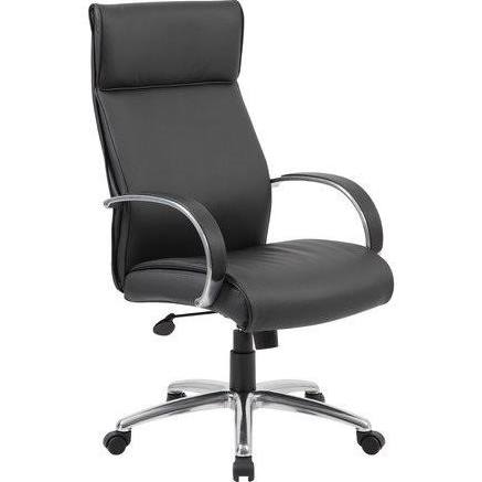 Upholstery | Executive | Aluminum | Office | Finish | Chair | Black | Boss | Knee | Back | High