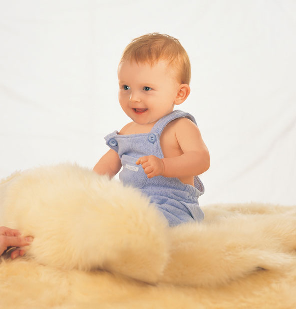 Bowron Natural Lambskin Long Wool Baby Comforter - Lwwnbc1