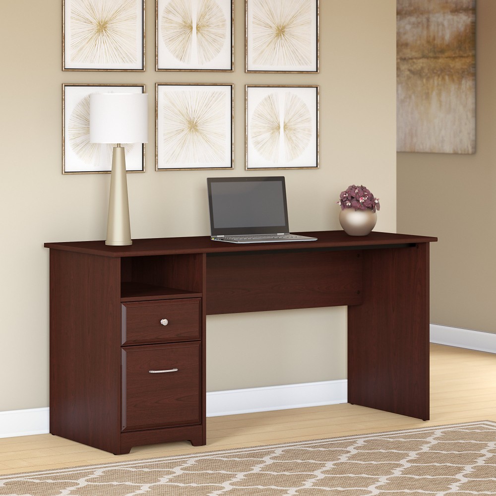 Cabot 60w Computer Desk With Drawers In Harvest Cherry - Bush Furniture Wc31460-03