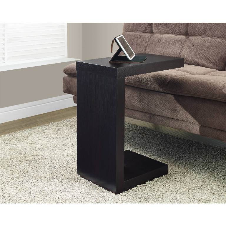 Accent Table / C-Shaped / End / Side / Snack / Living Room / Bedroom / Laminate / Brown / Contemporary / Modern - Monarch Specialties I 2486
