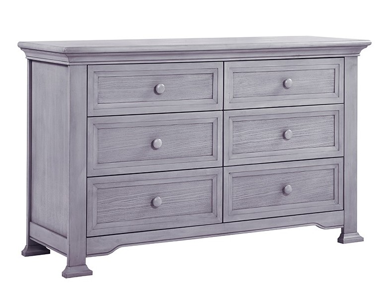 Heritage Baby Products Drawer Double Dresser Grey