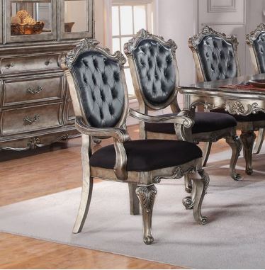 Furniture | Platinum | Antique | Fabric | Silver | Chair | Gray