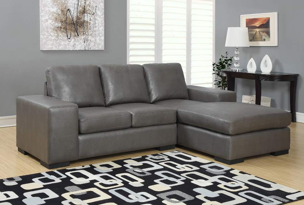 Monarch Specialties Bonded Leather Match Sofa Lounger