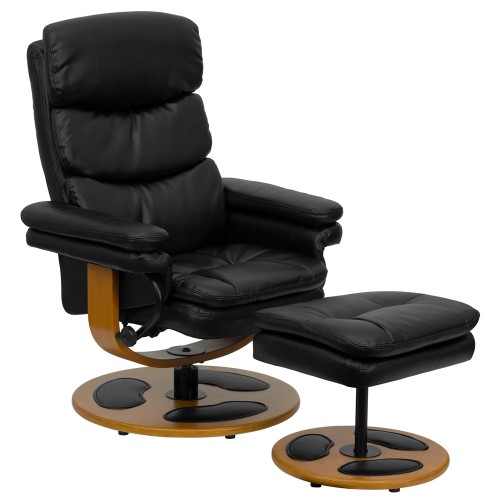 Flash Leather Recliner Ottoman