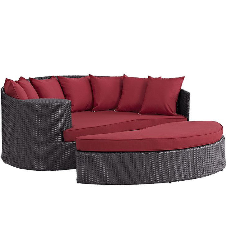 East End Patio Daybed Red
