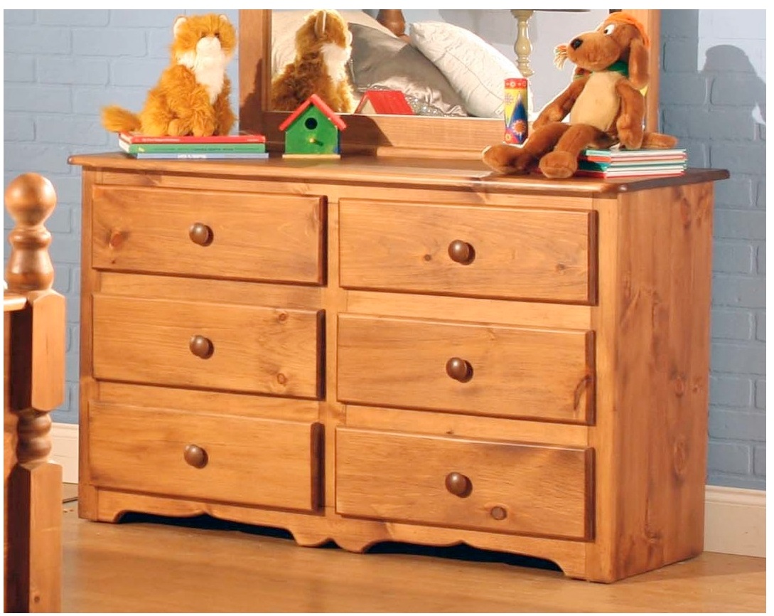 Conway 6 Drawer Dresser in Golden Oak - Chelsea Home Furniture 85513119-6-GO Image