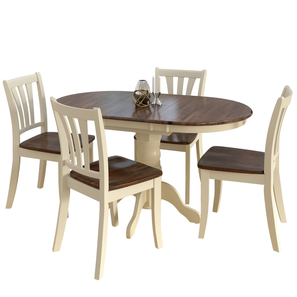 Extendable Wood Dining Set Corliving