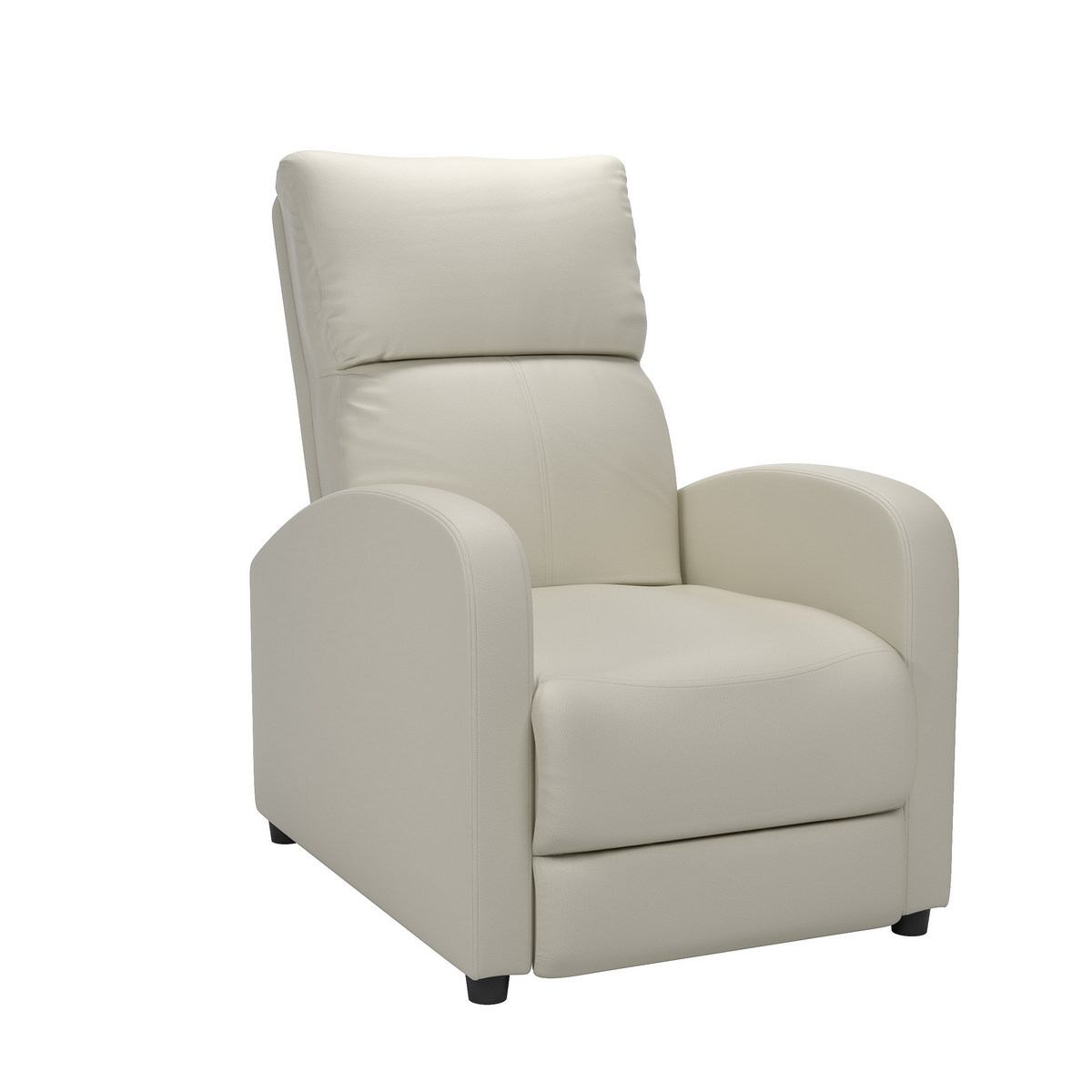 Corliving Lzy-519-r Moor White Bonded Leather Recliner