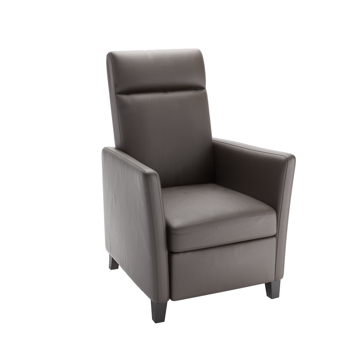 quality furniture - CorLiving LZY-525-R Elise Brownish-Grey Bonded Leather Recliner LZY-525-R - CorLiving Recliners