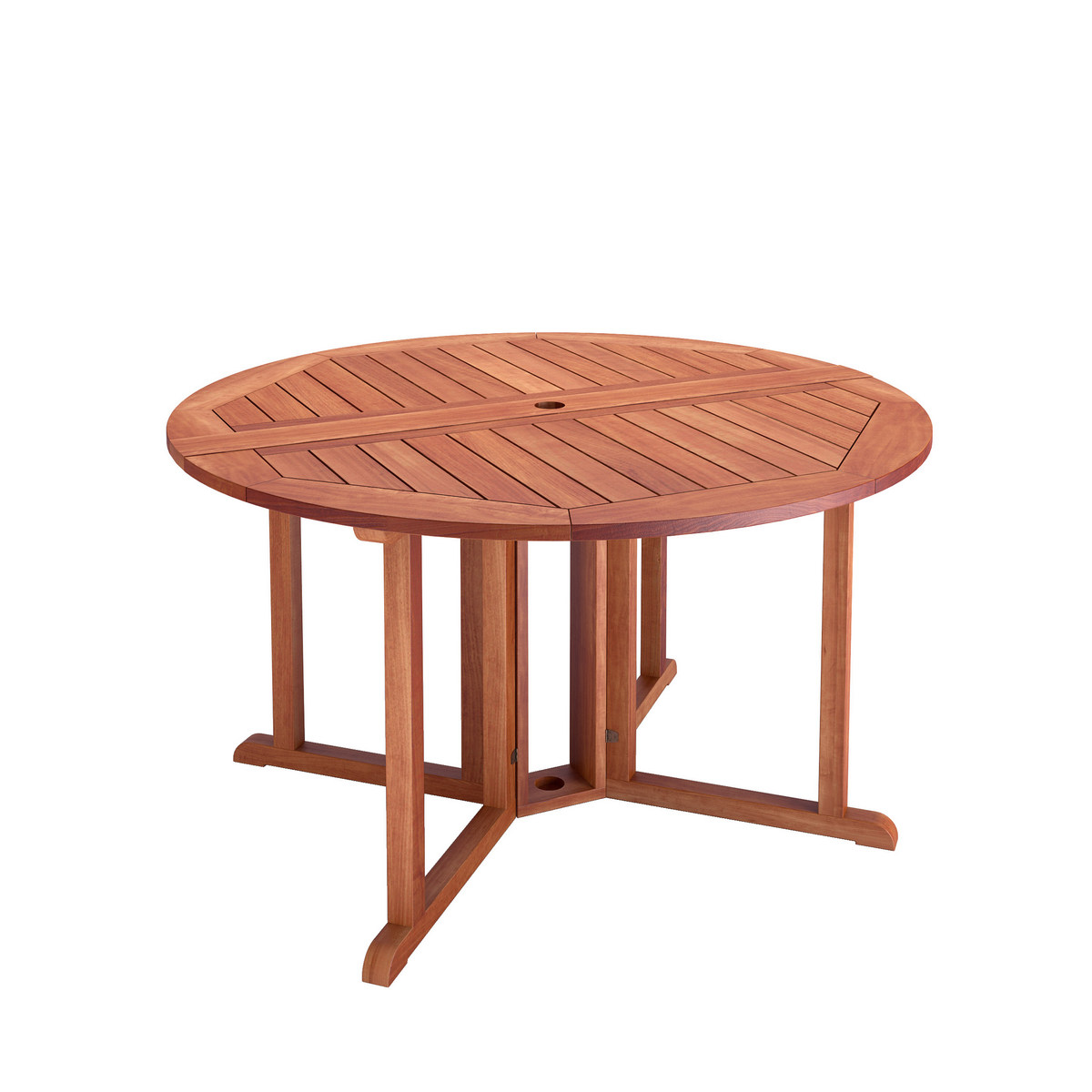Corliving Pex-369-t Miramar Cinnamon Brown Hardwood Outdoor Drop Leaf Dining Table