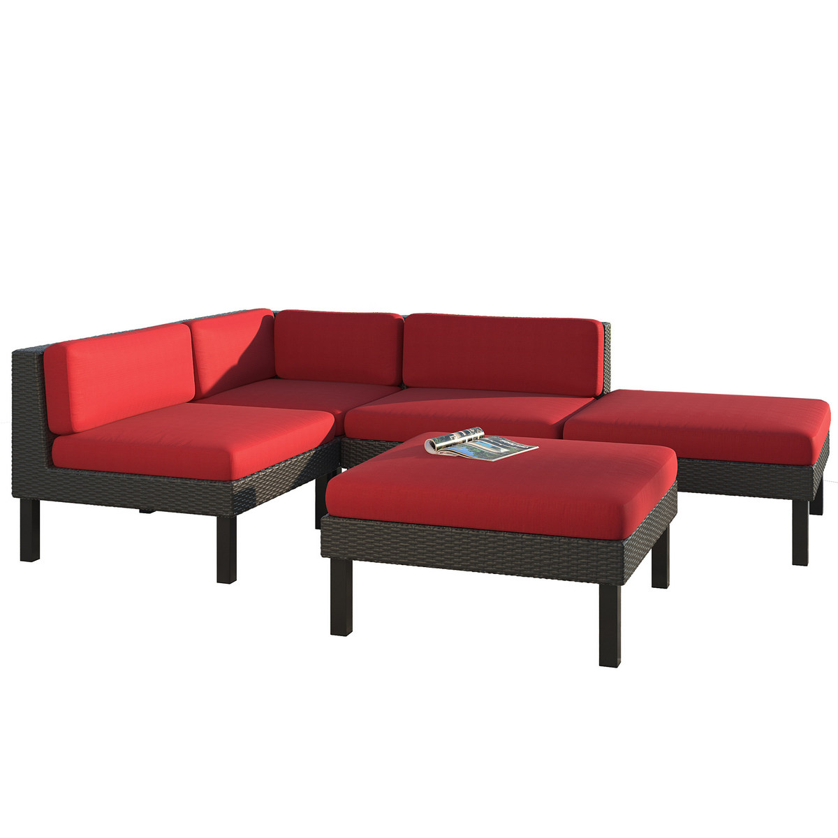 Sectional Chaise Lounge Patio Set