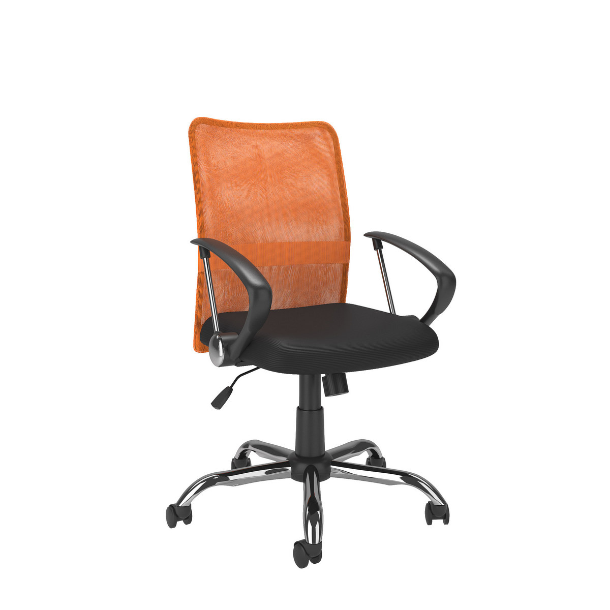 Corliving Whl-725-c Workspace Office Chair W/ Contoured Orange Mesh Back