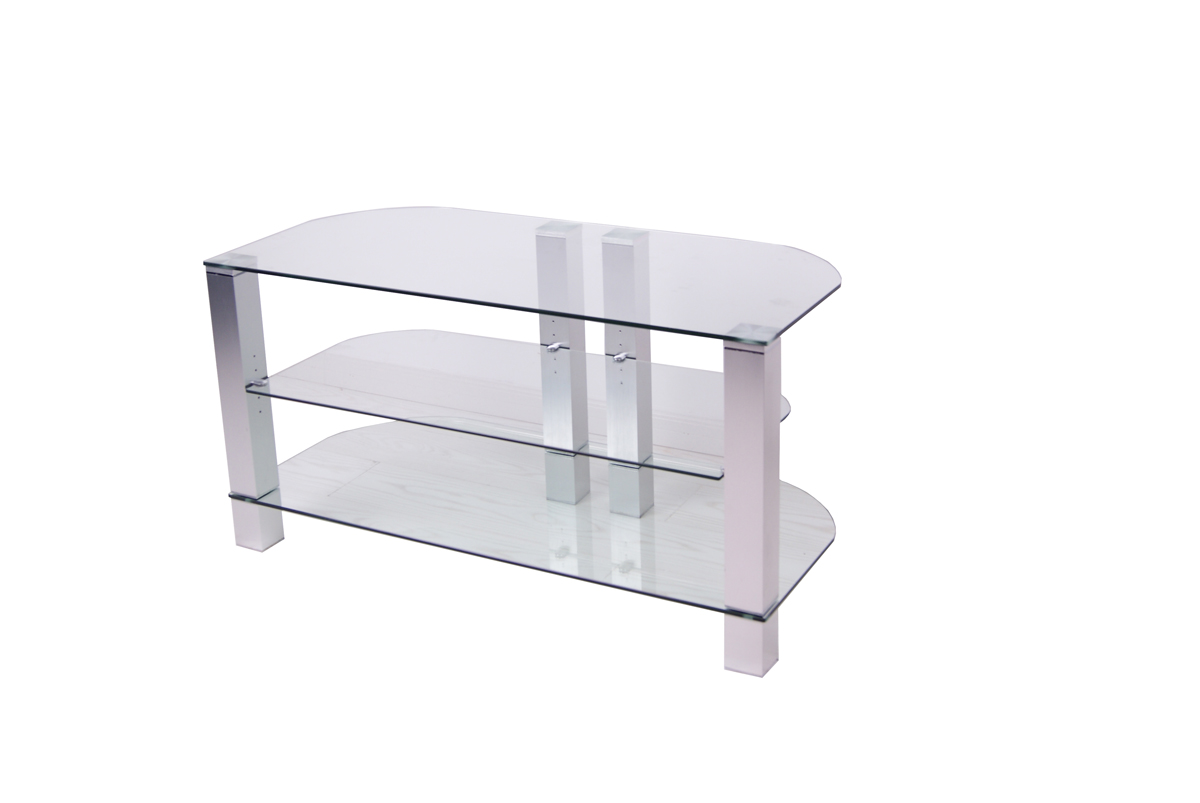 Design To Fit 42 Inch Clear Glass Plasma Tv Stand - Design To Fit D2f-207