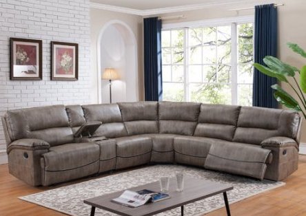 Ac Pacific Upholstered Reclining Living Room Set Sectional Sofa