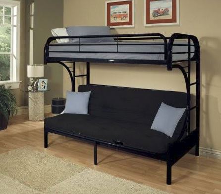 Acme Furniture Twin Queen Futon Bunk Bed Black