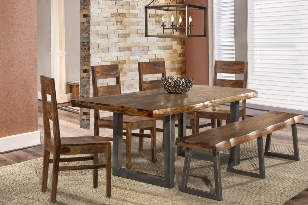 Hillsdale Furniture Rectangle Dining Set Bench Chairs