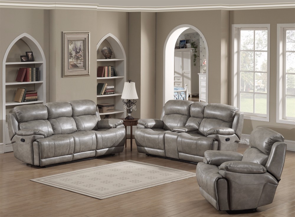 Upholstered Leather Living Room Set Recliner Chair