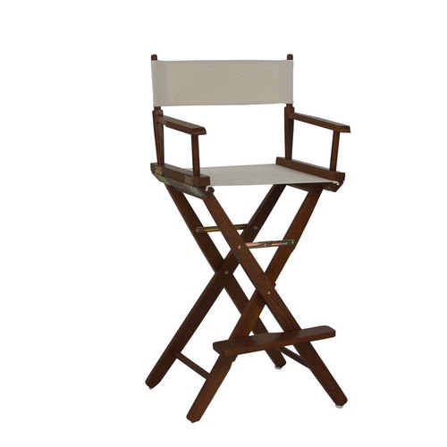 Extra-wide Premium 30" Directors Chair Mission Oak Frame W/ Natural Color Cover - Casual Home 206-34/032-12