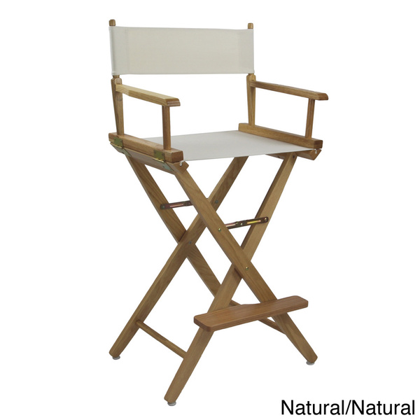 Extra-wide Premium 30" Directors Chair Natural Frame W/ Natural Color Cover - Casual Home 206-30/032-12