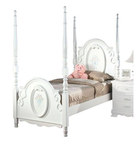 Twin Bed Poster White Acme