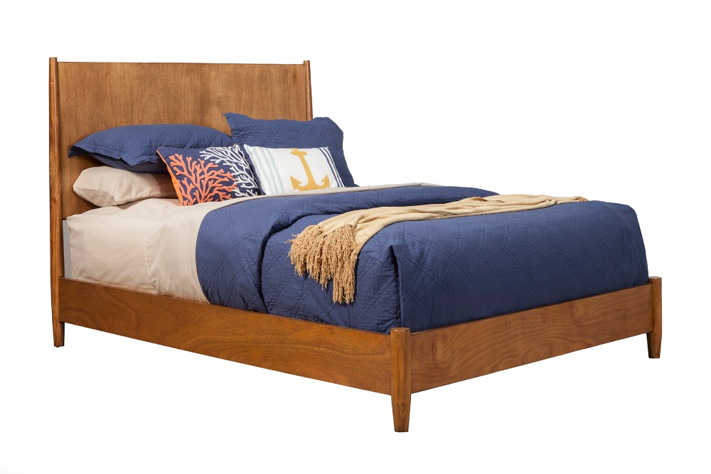 Alpine Furniture King Panel Bed Acorn
