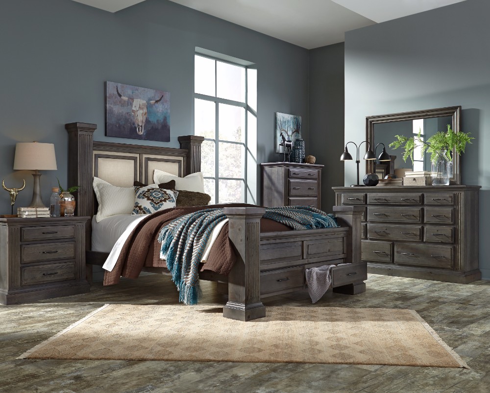 Progressive Furniture King Storage Bed Ash