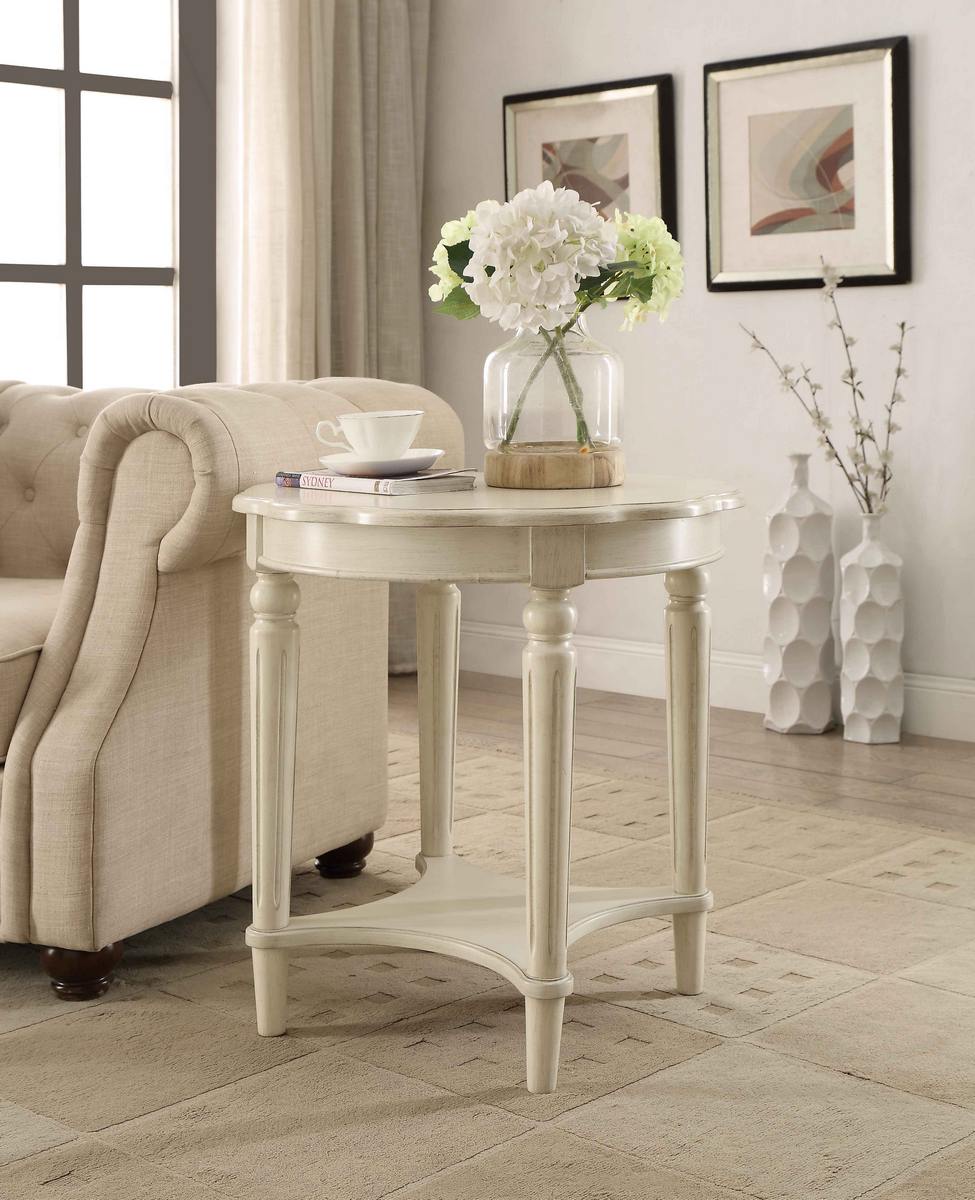 Fordon End Table In Antique White - Acme Furniture 82922